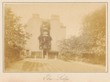 Elm Lodge, photograph, page, photographer: J. Perry, England, c. 1872 - in or before 1882, paper,