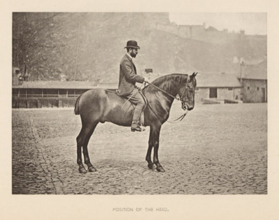 Position of the head, Man on a horse, page, photomechanical print, photographer: Alexander Nicol
