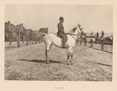 Man on a horse, The seat, page, photomechanical print, cliché maker: Römmler & Jonas, Dresden, c.