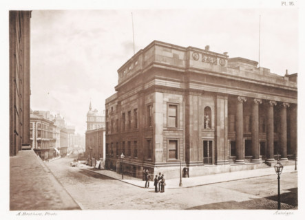 View of the public library in Manchester, located in the old town hall, The free public Library,