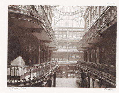 View of the Barton Arcade in Manchester, Barton Arcade, page, photomechanical print, number: 'Pl.