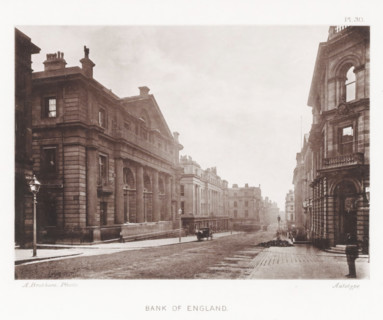 View of the Bank of England in Manchester, Bank of England, page, photomechanical print, number: