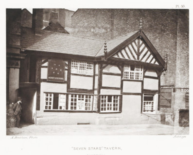 Seven Stars' Tavern, Shudehill, View of an inn in Manchester, page, photomechanical print, number: