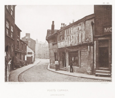 Poet's Corner, Long Millgate, View of Poet's Corner in Manchester, page, photomechanical print,