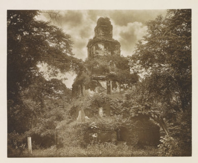 Ruins of the Satmahal Prasada stupa at Polonnaruwa, Sri Lanka, page, photomechanical print, title: