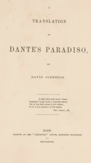 Translation of Dante's Paradiso, book, writer (clerical worker): Dante Alighieri, writer (clerical