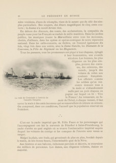 French squadron arriving in the harbor of Kronstadt, page, photomechanical print, inscription: 'La