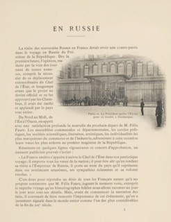 President Félix Faure in front of the Élysée in Paris before his departure for Dunkirk, page,