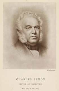 Charles Semon, mayor of Bradford, Photo reproduction of a drawing depicting a portrait of Charles