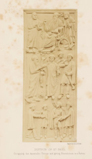 Diptych of St. Paul, photograph, page, inscription: 'Occupying the Apostolic Throne and giving