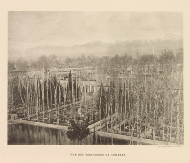 View of mountains in Tehran, Vue des Montagnes de Téhéran, page, photomechanical print, name: