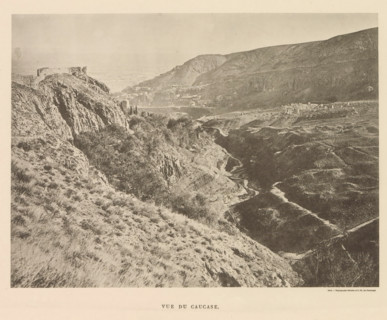 Vue du Caucase, View of the Caucasus, page, photomechanical print, name: 'Silvestre et Cie, 97, rue
