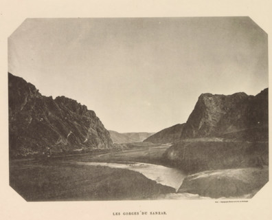Les Gorges' du Sanzar, View of a gorge in Uzbekistan, page, photomechanical print, name: 'Silvestre