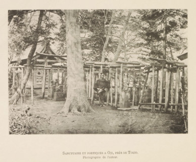 View of an Oji shrine near Tokyo, Sanctuaire et portiques a Oji, près de Tokyo, page,