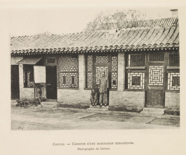 Part of the facade of a house in Canton, Canton. - Communs d'une habitation Européenne, page,