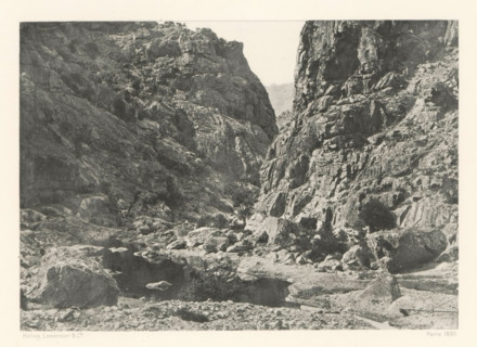 Gorges du Golo, Gorge of the river Golo in Corsica, page, photomechanical print, photographer: