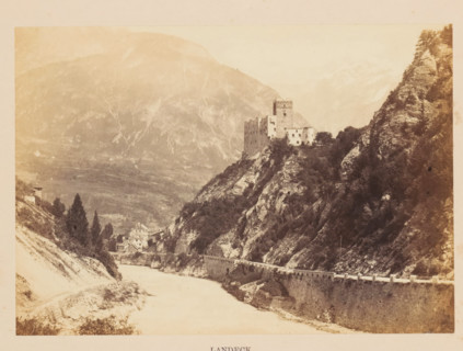 Landeck, View of Landeck and Landeck Castle, photograph, page, photographer: Francis Frith, c. 1855