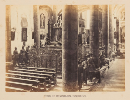 Grave monument for Emperor Maxilian in the Hofkerk in Innsbruck, Tomb of Maximillian, Innsbrück,
