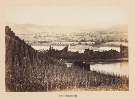 View of the island of Nonnenwerth, Nonnenwerth, photograph, page, photographer: Francis Frith, c.