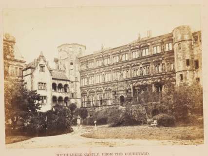 View of Schloss Heidelberg from the courtyard, Heidelberg Castle, from the Courtyard, photograph,