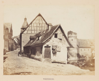 Weinheim, Half-timbered house in Weinheim, photograph, page, photographer: Francis Frith, c. 1855 -