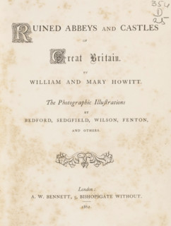Ruined abbeys and castles of Great Britain, book, name: 'ex libris SFJ', writer (clerical worker):