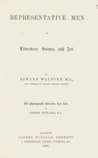 Representative men in literature, science, and art, book, inscription: 'ex libris SFJ', writer