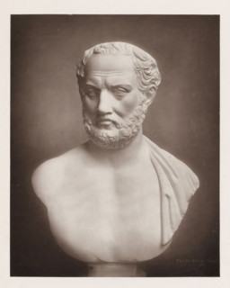Portrait bust of Thucydides, page, photomechanical print, photographer: Charles David Winter,