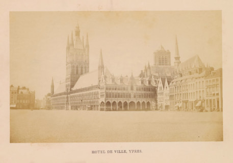 Hotel de ville, Ypres, photograph, page, c. 1856 - in or before 1866, photographer, paper, albumen