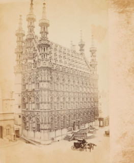 Hotel de ville, Louvain, photograph, page, c. 1856 - in or before 1866, photographer, paper,