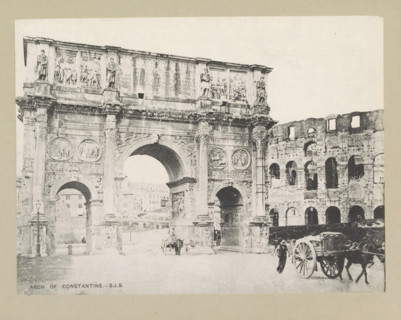 Arch of Constantine, page, photomechanical print, photographer: Samuel J. Beckett, Rome, c. 1890 -
