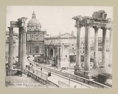 Roman Forum, page, photomechanical print, photographer: Samuel J. Beckett, Forum Romanum, c. 1890 -