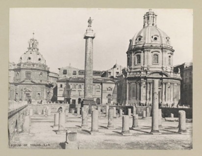 Forum of Trajan, page, photomechanical print, photographer: Samuel J. Beckett, c. 1890 - c. 1900,