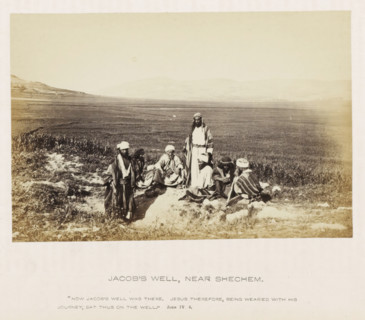 View of a landscape with seven men, referred to as Jacob's Well, Jacob's Well, Near Shechem,