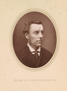 Portrait of Joseph Chamberlain, The right hon. Joseph Chamberlain, MP, page, photomechanical print,