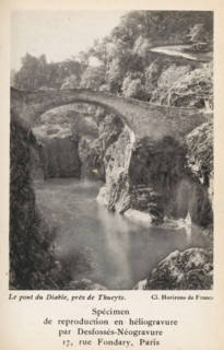 Le pont du Diable, près de Thueyts, View of the Pont du Diable near Thueyts, page, photomechanical