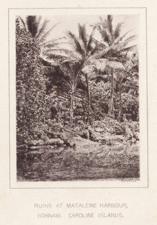 Ruin in a harbor on Bornabi, Ruins at Mataleine harbour, Bornabi. Caroline Islands, page,