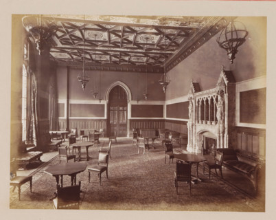 Reception Room in Manchester City Hall, photograph, page, title: 'The Reception-Room',