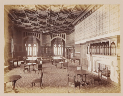 Banquet hall in Manchester Town Hall, photograph, page, title: 'The Banqueting-Room', photographer: