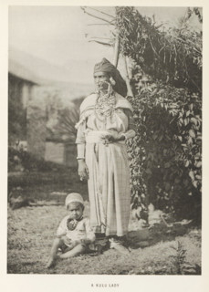 Woman with a child at Kullu, Himachal Pradesh, India, page, photomechanical print, caption: 'A KULU
