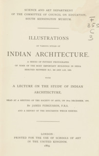 Illustrations of various styles of Indian architecture, book, writer (clerical worker): James