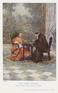 The chess players, reproduction, page, photomechanical print, printmaker: Waterlow & Sons Limited,