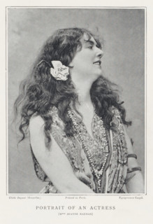 Portrait of an actress, page, photomechanical print, photographer: Louis Désiré Dupont, Brussels,