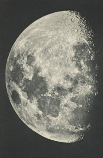 The moon - first quarter, page, photomechanical print, photographer: Lewis Morris Rutherfurd,