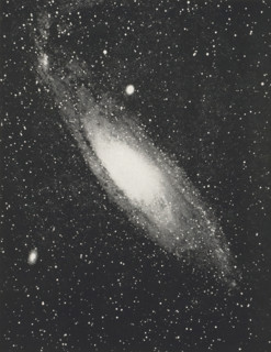 Great nebula in Andromeda, page, photomechanical print, inscription: 'Photographed by, Miss