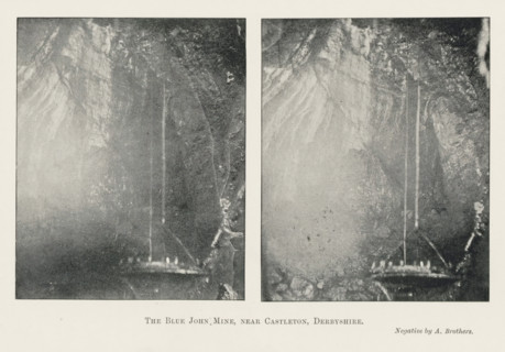 The Blue John Mine, near Castleton, Derbyshire, page, photomechanical print, photographer: