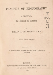 The practice of photography, book, name: 'Robt Archer Jary 1st 1886', writer (clerical worker):
