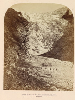 Upper ice-fall of the Ober Grindelwald glacier, photograph, page, inscription: 'Frontispiece.',