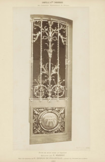 Metal door for a chapel on the Cimetière Monumental in Rouen, Chapelle Atin Thouroude au Cimetière
