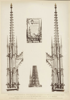 Les deux premiers Clochetons en cuivre tortureé pour l'achèvement de la Flèche de la Cathédrale de